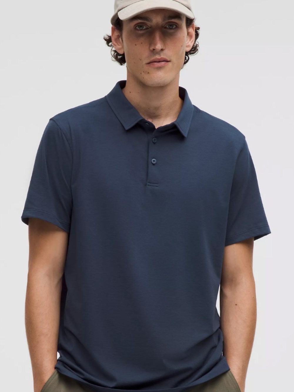 Lululemon Evolution Short Sleeved Polo Navy Size Medium